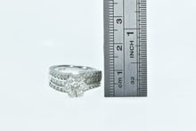 Load image into Gallery viewer, 14K 1.25 Ctw Diamond Flower Cluster Engagement Ring White Gold