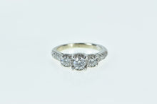 Load image into Gallery viewer, 14K Three Stone Diamond Classic Engagement Ring White Gold