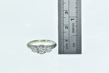 Load image into Gallery viewer, 14K Three Stone Diamond Classic Engagement Ring White Gold