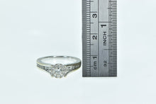 Load image into Gallery viewer, 14K 0.60 Ctw Diamond Round Cluster Engagement Ring White Gold