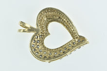 Load image into Gallery viewer, 14K 0.75 Ctw Pave Diamond Encrusted Heart Pendant Yellow Gold