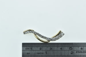 14K 0.75 Ctw Graduated Wavy Vintage Statement Pendant Yellow Gold