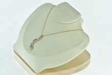 Load image into Gallery viewer, 14K 0.75 Ctw Graduated Wavy Vintage Statement Pendant Yellow Gold