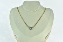 Load image into Gallery viewer, 14K 0.45 Ctw Art Deco Diamond Flat Foxtail Link Necklace 16.5&quot; Yellow Gold