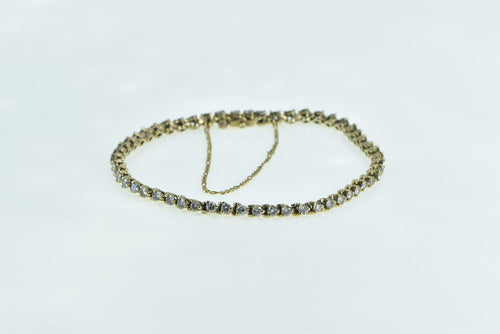 14K 3.24 Ctw Vintage Diamond Classic Tennis Bracelet 7