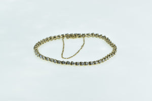 14K 3.24 Ctw Vintage Diamond Classic Tennis Bracelet 7" Yellow Gold