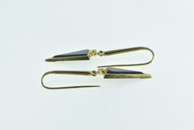 Load image into Gallery viewer, 14K Triangle Black Onyx Diamond Vintage Dangle Earrings Yellow Gold