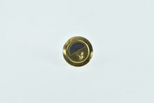 Load image into Gallery viewer, 14K Vintage Round Lapis Lazuli Cabochon Stud Earring Yellow Gold