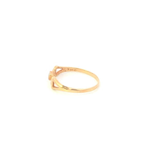 10K Diamond Mom Mother's Day Love Heart Ring Yellow Gold