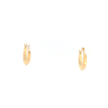 Load image into Gallery viewer, 10K 12.8mm Graduated Squared Vintage Hoop Earrings Yellow Gold