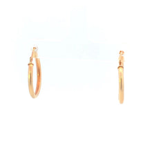 Load image into Gallery viewer, 10K 19.4mm Vintage Round Classic Hoop Earrings Yellow Gold