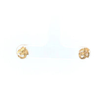 Load image into Gallery viewer, 10K Batik Ohm Sound of the Universe Stud Earrings Yellow Gold