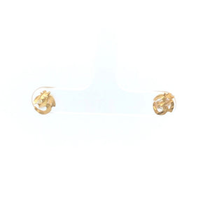 10K Batik Ohm Sound of the Universe Stud Earrings Yellow Gold