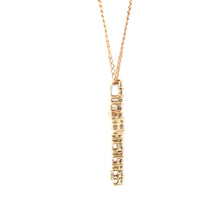 Load image into Gallery viewer, 10K 0.75 Ctw Diamond Cluster Vintage Cross Pendant Yellow Gold