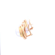 Load image into Gallery viewer, 14K Vintage Mabe Pearl Twist French Clip Earrings Yellow Gold