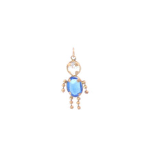 Load image into Gallery viewer, 14K September Birthstone Baby Vintage CZ Charm/Pendant Yellow Gold