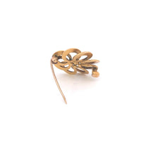 Load image into Gallery viewer, 14K 1960&#39;s Ornate Diamond Circle Ring Loop Pin/Brooch Yellow Gold