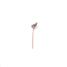 Load image into Gallery viewer, 10K Victorian Dove Peace Symbol Seed Pearl Garnet Stick Pin Yellow Gold