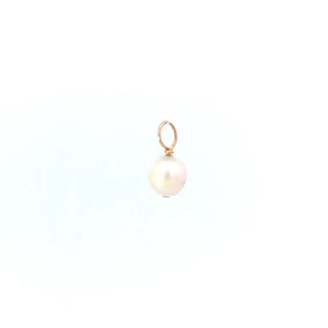 14K 6.2mm Vintage Classic Pearl Simple Charm/Pendant Yellow Gold