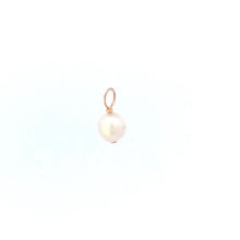 Load image into Gallery viewer, 14K 6.2mm Vintage Classic Pearl Simple Charm/Pendant Yellow Gold