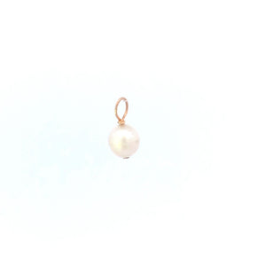 14K 6.2mm Vintage Classic Pearl Simple Charm/Pendant Yellow Gold
