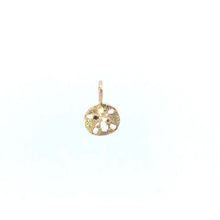 Load image into Gallery viewer, 14K Sea Shell Sand Dollar Ocean Beach Motif Charm/Pendant Yellow Gold