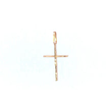 Load image into Gallery viewer, 10K Diamond Cut Cross Christian Faith Symbol Pendant Yellow Gold
