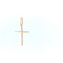 Load image into Gallery viewer, 10K Diamond Cut Cross Christian Faith Symbol Pendant Yellow Gold