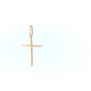 10K Diamond Cut Cross Christian Faith Symbol Pendant Yellow Gold
