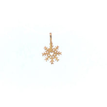 Load image into Gallery viewer, 14K Snow Flake Winter Holiday Season Charm/Pendant Yellow Gold