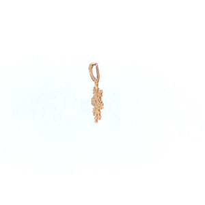 14K Snow Flake Winter Holiday Season Charm/Pendant Yellow Gold