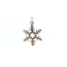 Load image into Gallery viewer, 14K Snowflake Vintage Winter Holiday Season Charm/Pendant Yellow Gold