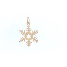 Load image into Gallery viewer, 14K Snowflake Vintage Winter Holiday Season Charm/Pendant Yellow Gold