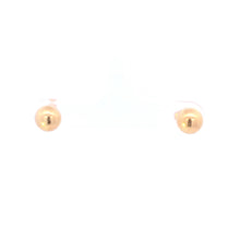 Load image into Gallery viewer, 14K 6.8mm Round Vintage Ball Sphere Stud Earrings Yellow Gold