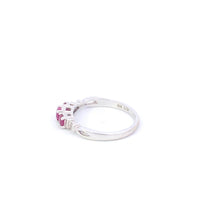 Load image into Gallery viewer, 14K Ruby Diamond Promise Engagement Ring White Gold