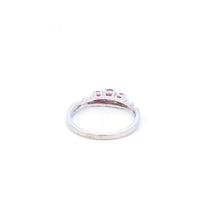 Load image into Gallery viewer, 14K Ruby Diamond Promise Engagement Ring White Gold