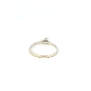 10K Diamond Solitaire Classic Promise Simple Ring White Gold
