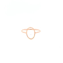 Load image into Gallery viewer, 10K Oval Geometric Statement Fashion Ring Rose Gold