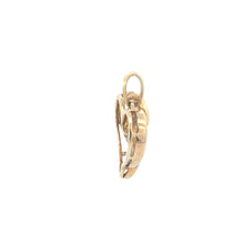 Load image into Gallery viewer, 10K Baguette Diamond Curvy Heart Love Pendant Yellow Gold