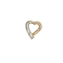 Load image into Gallery viewer, 10K Baguette Diamond Curvy Heart Love Pendant Yellow Gold