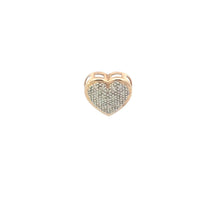 Load image into Gallery viewer, 10K Pave Diamond Vintage Heart Love Symbol Pendant Yellow Gold