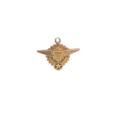 Load image into Gallery viewer, 10K USN Aircraft Mechanic Gear Insignia Charm/Pendant Yellow Gold