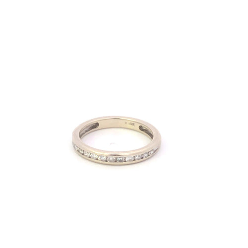 10K Diamond Vintage Classic Wedding Band Ring White Gold