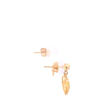 Load image into Gallery viewer, 10K Heart Leaf Black Hills Gold Dangle Earrings Yellow Gold