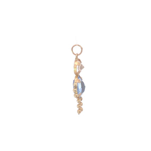 14K September Birthstone Baby CZ Vintage Charm/Pendant Yellow Gold