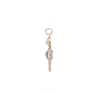 14K September Birthstone Baby CZ Vintage Charm/Pendant Yellow Gold