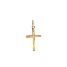 Load image into Gallery viewer, 14K Diamond Cut Cross Christian Faith Symbol Charm/Pendant Yellow Gold