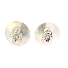 Load image into Gallery viewer, Sterling Silver Round Kachina Doll Native American Earrings