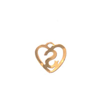 Load image into Gallery viewer, 14K S Heart Letter Monogram Vintage Initial Charm/Pendant Yellow Gold