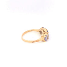 Load image into Gallery viewer, 14K Oval Tanzanite Diamond Statement Band Ring Yellow Gold